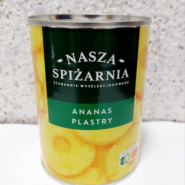 Ананаси консервовані “Nasza spizarnia” кільцями, 565 грам
