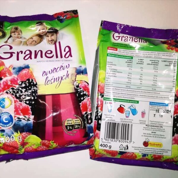 Чай розчинний Granella зі смаком лісових ягід, 400 грам