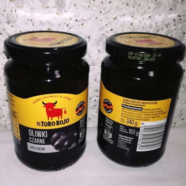 Оливки чорні дрильовані El Toro Rojo, 340 грам
