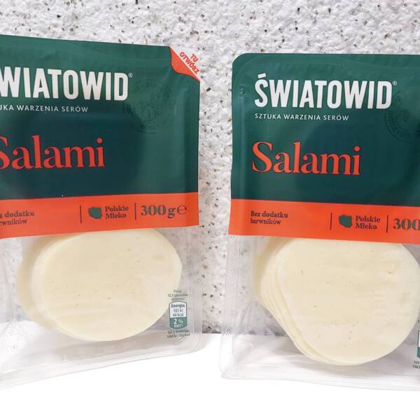 Сир Салямі "SWIATOWID" нарізаний пластинами, 300 грам