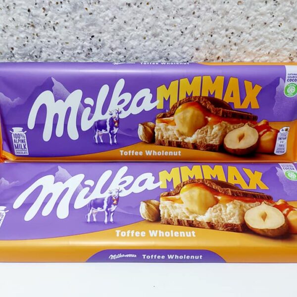 Молочний шоколад Milka Toffee Wholenut, 300 грам