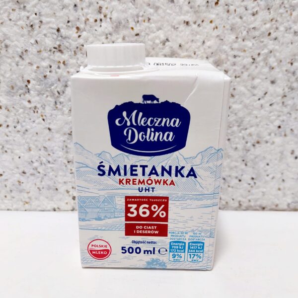 Вершки ультрапастеризовані Mleczna Dolina 36%, 500 мл