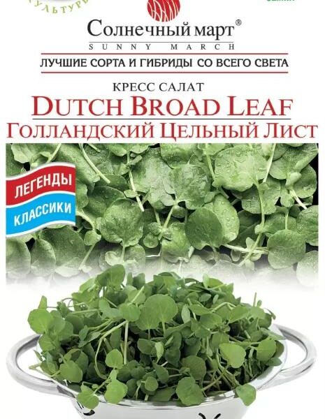 Насіння крес-салату "Голландський Цілісний Лист", 3 грами