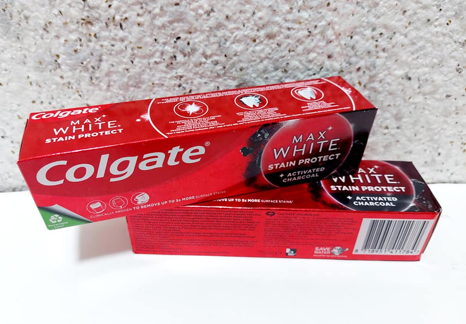 Зубна паста "Colgate" MAX WHITE Stain Protect+ACTIVATED CHARCOAL, 75 мл 1 Зубна паста "Colgate" MAX WHITE Stain Protect+ACTIVATED CHARCOAL, 75 мл
