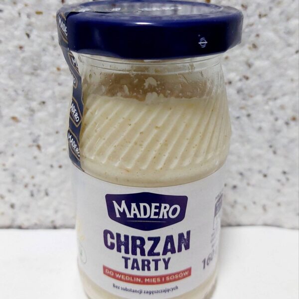 Хрін тертий "MADERO" для копченостей, м'яса і соусів, 160 грам