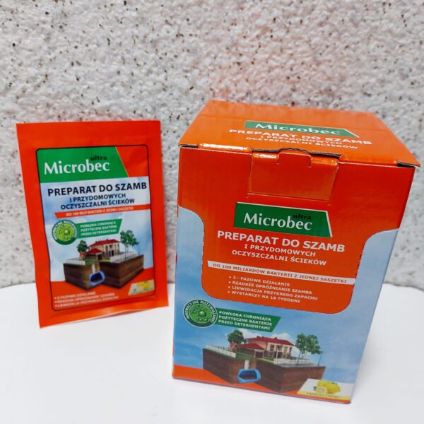 Засіб "Microbec Ultra" для вигрібних ям та септиків, з лимонним ароматом, 25 грам
