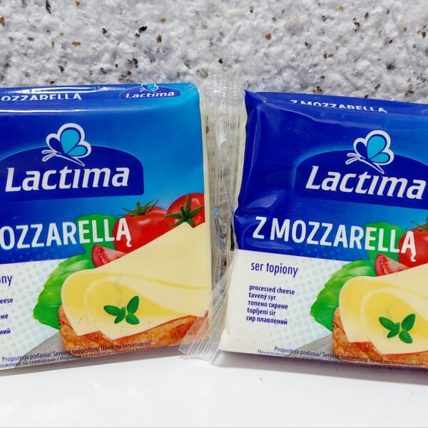 Тостові плавлені сирочки “Lactima” з Моцарелою, 8 пластин, 130 грам