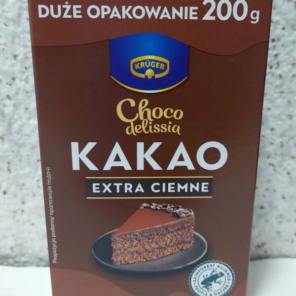 Какао для випічки KRUGER Choco delissia екстра темне, 200 грам