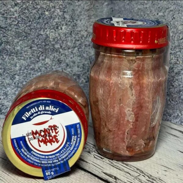 Філе анчоусів в олії Monte Mare, 80 грам