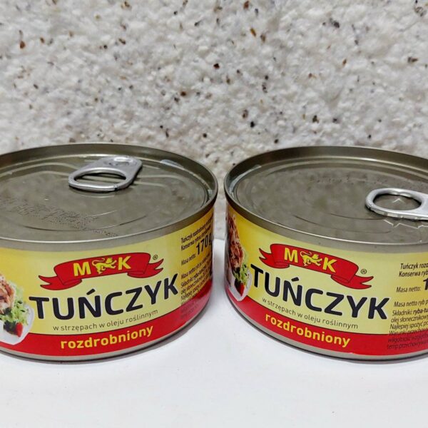 Тунець подрібнений M&K в рослинній олії, 170/120 грам