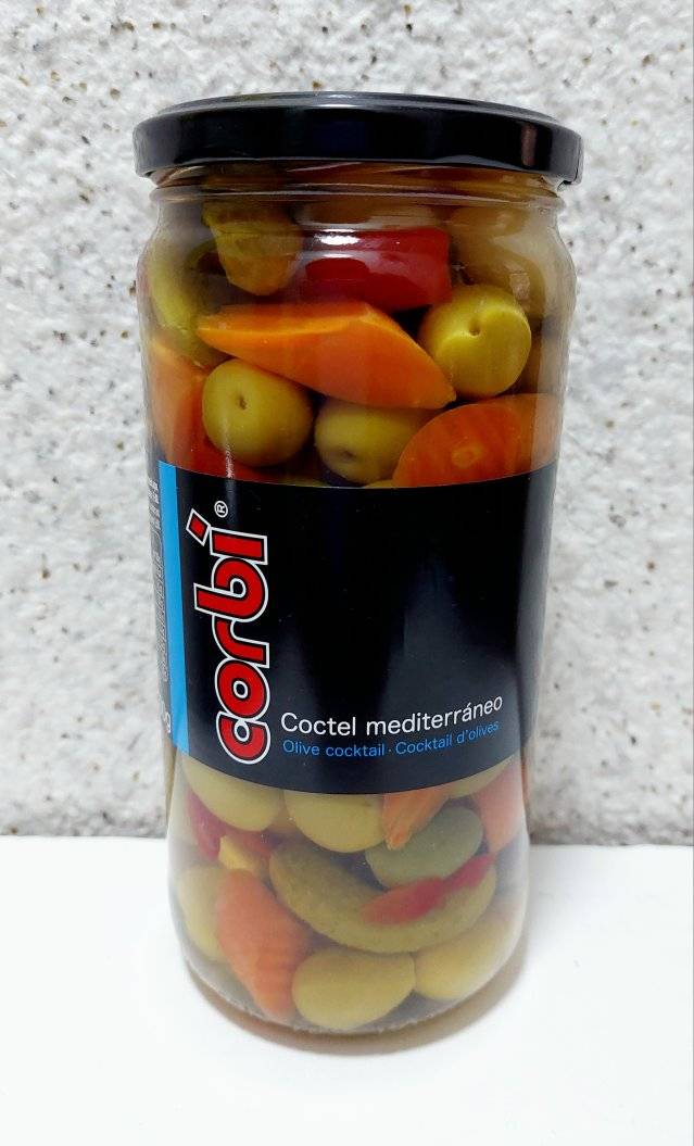 Овочеве асорті з оливками Corbi Coctel Mediterraneo в маринаді, 700 г /400 г 1 Овочеве асорті з оливками Corbi Coctel Mediterraneo в маринаді, 700 г /400 г