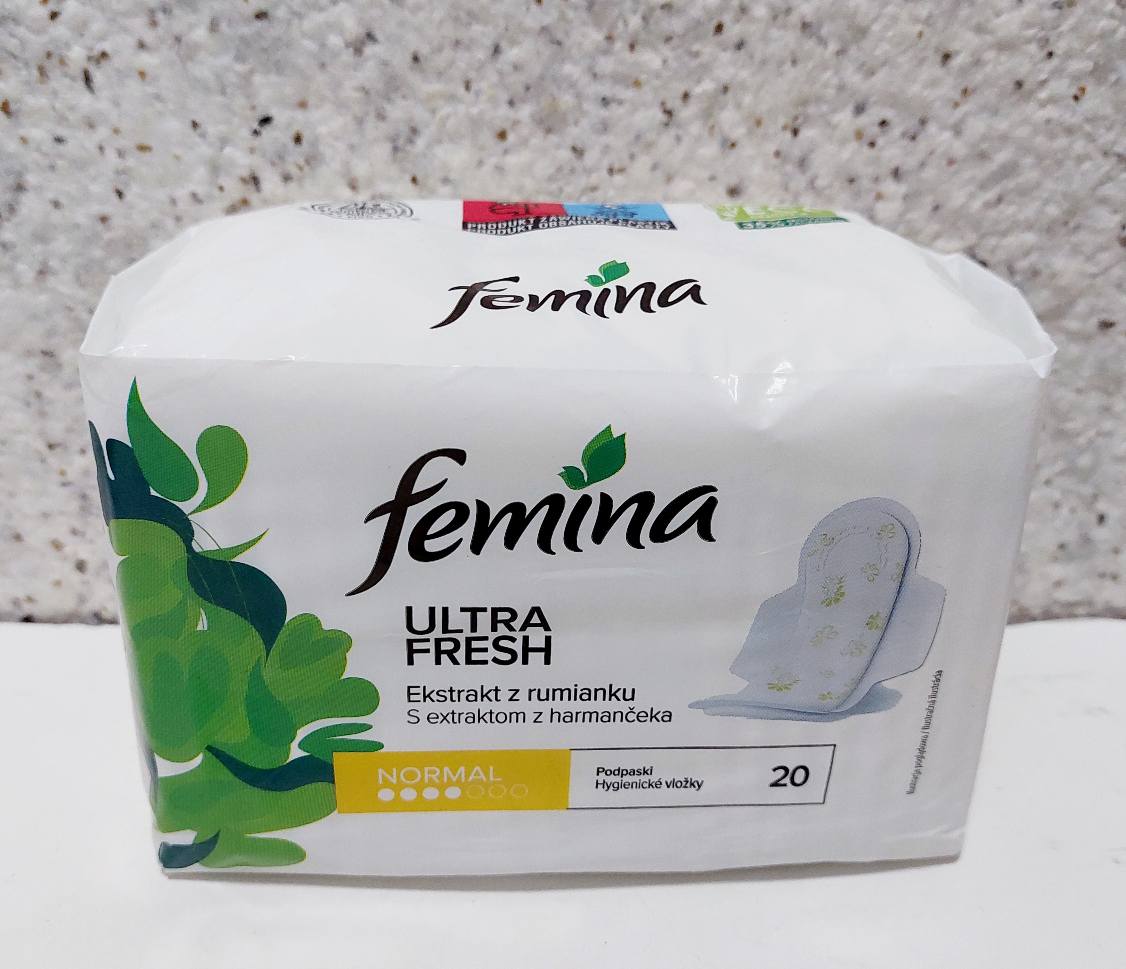 Прокладки Femina Ultra Fresh, 4 крап., 20 шт. 1 Прокладки Femina Ultra Fresh, 4 крап., 20 шт.