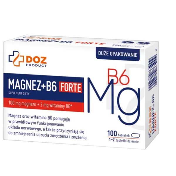 Дієтична добавка DOZ Product Magnez+B6 Forte, 100 таб.