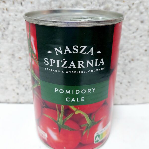 Помідори цілі без шкірки консервовані Nasza Spizarnia, 400/240 грам