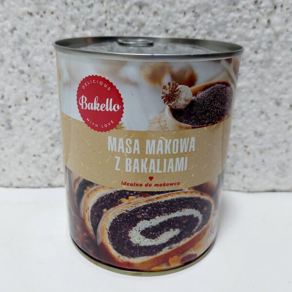Мелена макова маса (начинка) Bakello з родзинками і цукатами, 850 грам